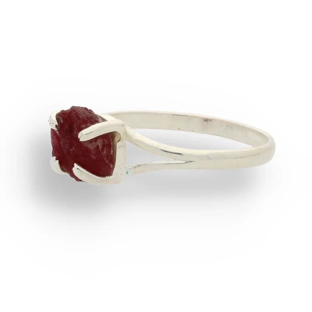 Buy your Rough Garnet Sterling Silver Ring online now or in store at Forever Gems in Franschhoek, South Africa