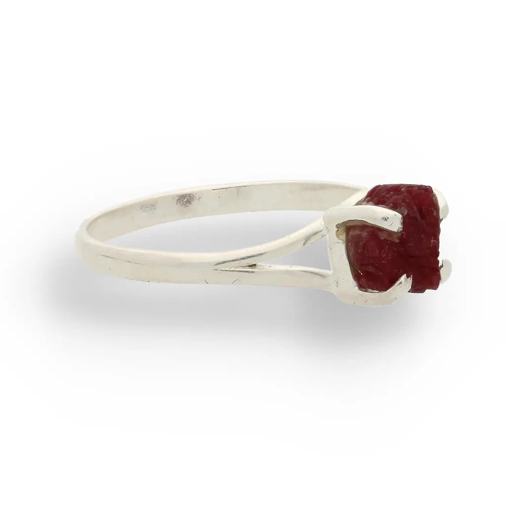 Buy your Rough Garnet Sterling Silver Ring online now or in store at Forever Gems in Franschhoek, South Africa