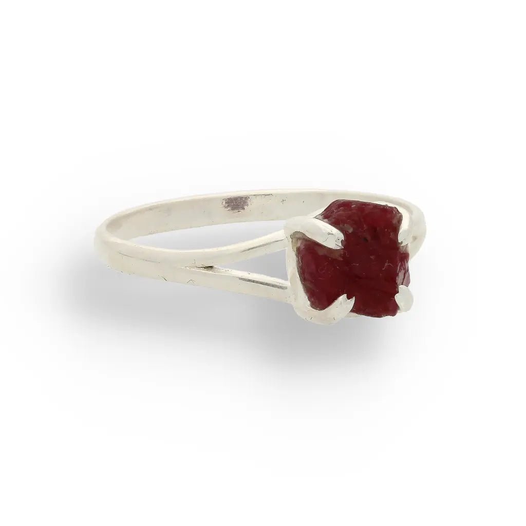 Buy your Rough Garnet Sterling Silver Ring online now or in store at Forever Gems in Franschhoek, South Africa