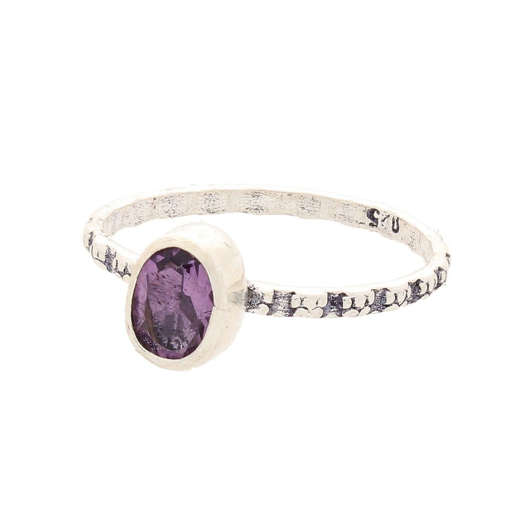 Buy your Stacks of Style: Purple Amethyst Oval Sterling Silver Stackable Ring online now or in store at Forever Gems in Franschhoek, South Africa