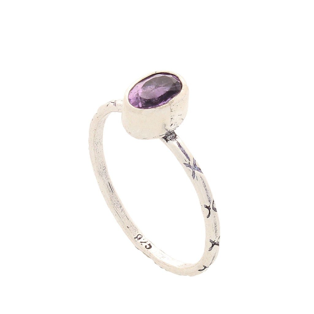 Buy your Stacks of Style: Purple Amethyst Oval Sterling Silver Stackable Ring online now or in store at Forever Gems in Franschhoek, South Africa