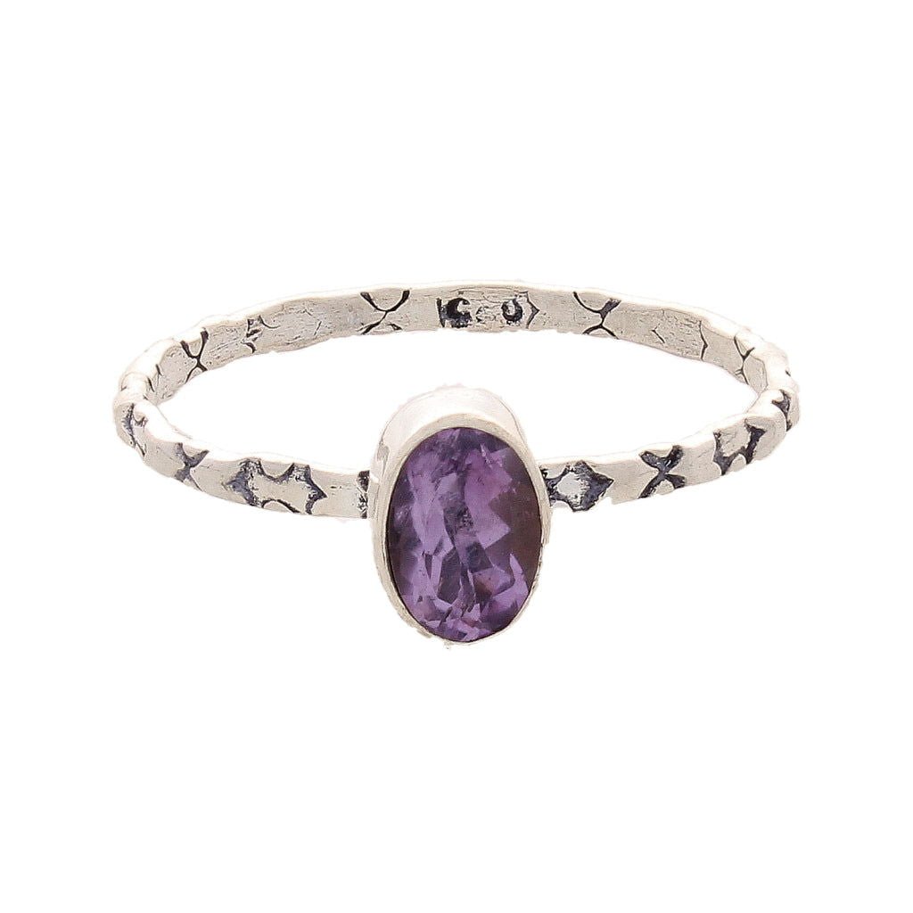 Buy your Stacks of Style: Purple Amethyst Oval Sterling Silver Stackable Ring online now or in store at Forever Gems in Franschhoek, South Africa