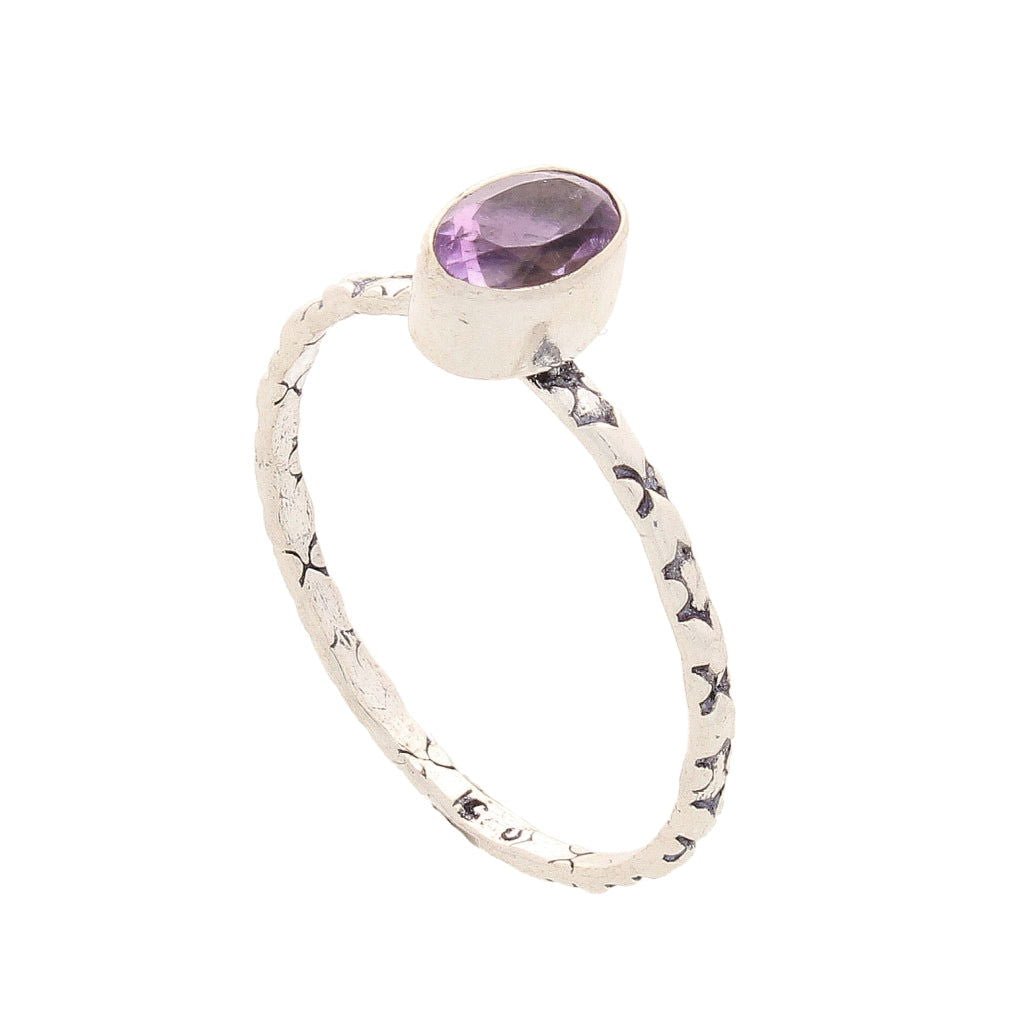 Buy your Stacks of Style: Purple Amethyst Oval Sterling Silver Stackable Ring online now or in store at Forever Gems in Franschhoek, South Africa