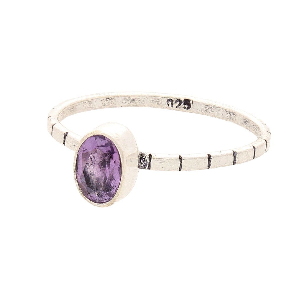 Buy your Stacks of Style: Purple Amethyst Oval Sterling Silver Stackable Ring online now or in store at Forever Gems in Franschhoek, South Africa