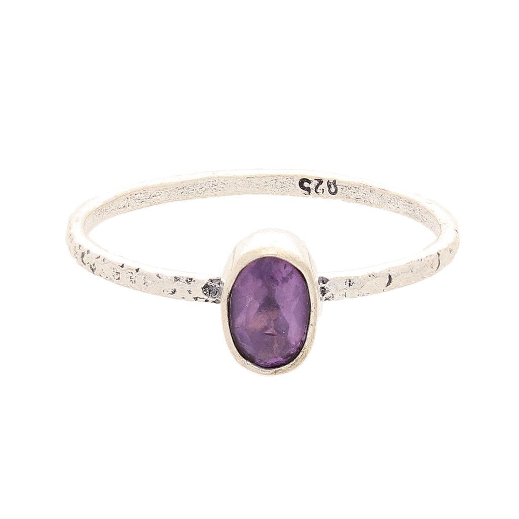 Buy your Stacks of Style: Purple Amethyst Oval Sterling Silver Stackable Ring online now or in store at Forever Gems in Franschhoek, South Africa