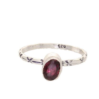 Buy your Stacks of Style: Red Garnet Oval Sterling Silver Stackable Ring online now or in store at Forever Gems in Franschhoek, South Africa