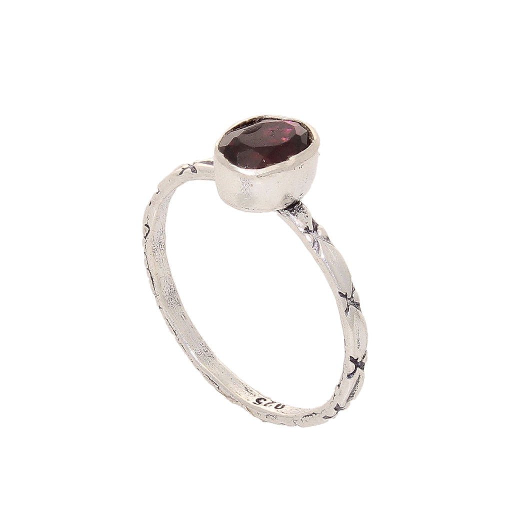 Buy your Stacks of Style: Red Garnet Oval Sterling Silver Stackable Ring online now or in store at Forever Gems in Franschhoek, South Africa