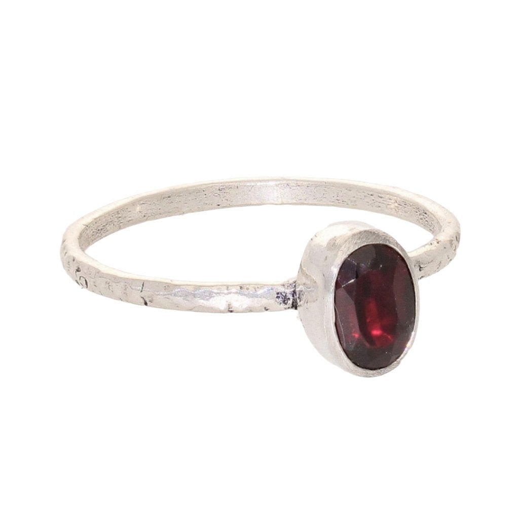 Buy your Stacks of Style: Red Garnet Oval Sterling Silver Stackable Ring online now or in store at Forever Gems in Franschhoek, South Africa