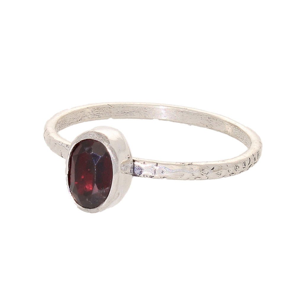 Buy your Stacks of Style: Red Garnet Oval Sterling Silver Stackable Ring online now or in store at Forever Gems in Franschhoek, South Africa