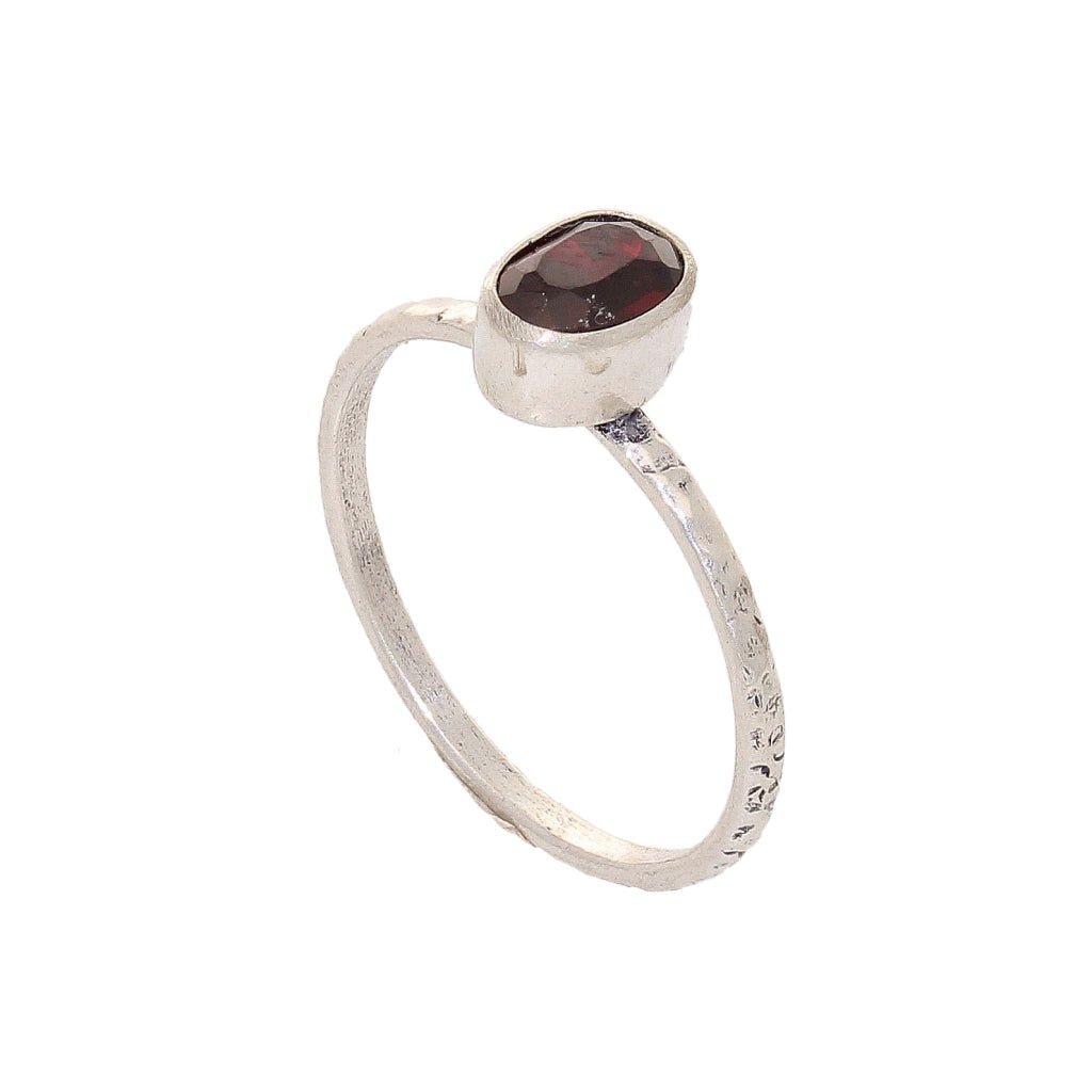 Buy your Stacks of Style: Red Garnet Oval Sterling Silver Stackable Ring online now or in store at Forever Gems in Franschhoek, South Africa