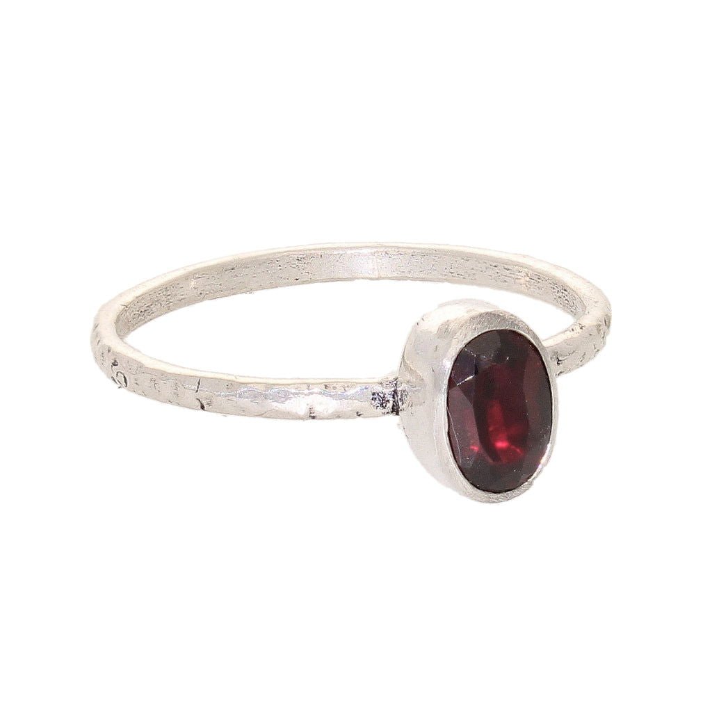 Buy your Stacks of Style: Red Garnet Oval Sterling Silver Stackable Ring online now or in store at Forever Gems in Franschhoek, South Africa