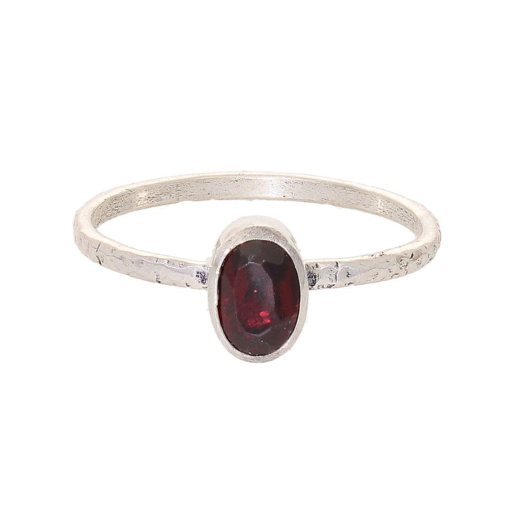 Buy your Stacks of Style: Red Garnet Oval Sterling Silver Stackable Ring online now or in store at Forever Gems in Franschhoek, South Africa