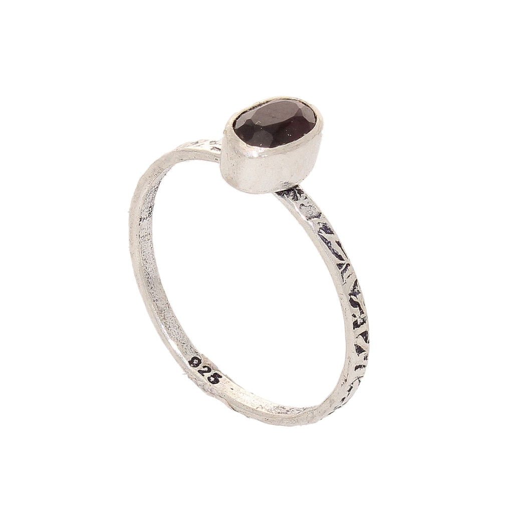 Buy your Stacks of Style: Red Garnet Oval Sterling Silver Stackable Ring online now or in store at Forever Gems in Franschhoek, South Africa