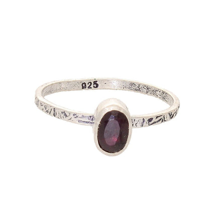 Buy your Stacks of Style: Red Garnet Oval Sterling Silver Stackable Ring online now or in store at Forever Gems in Franschhoek, South Africa