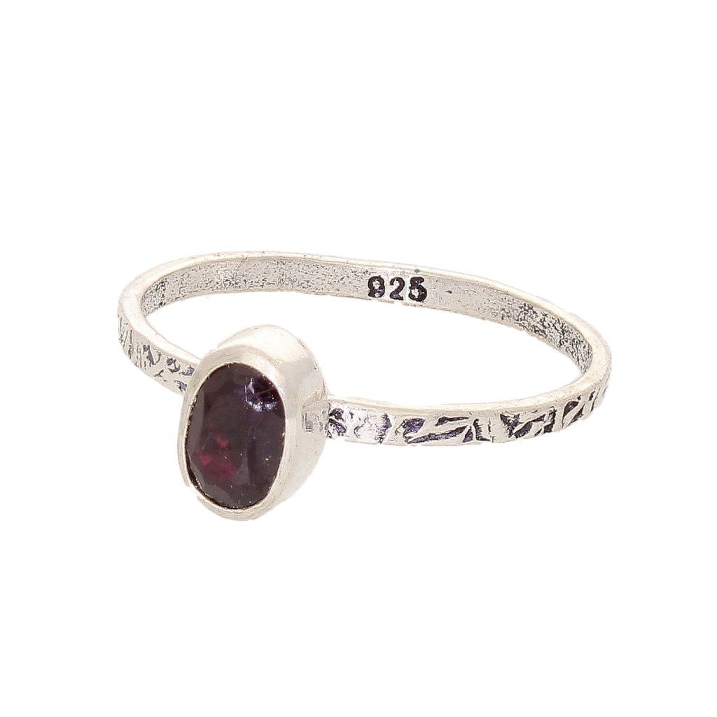 Buy your Stacks of Style: Red Garnet Oval Sterling Silver Stackable Ring online now or in store at Forever Gems in Franschhoek, South Africa