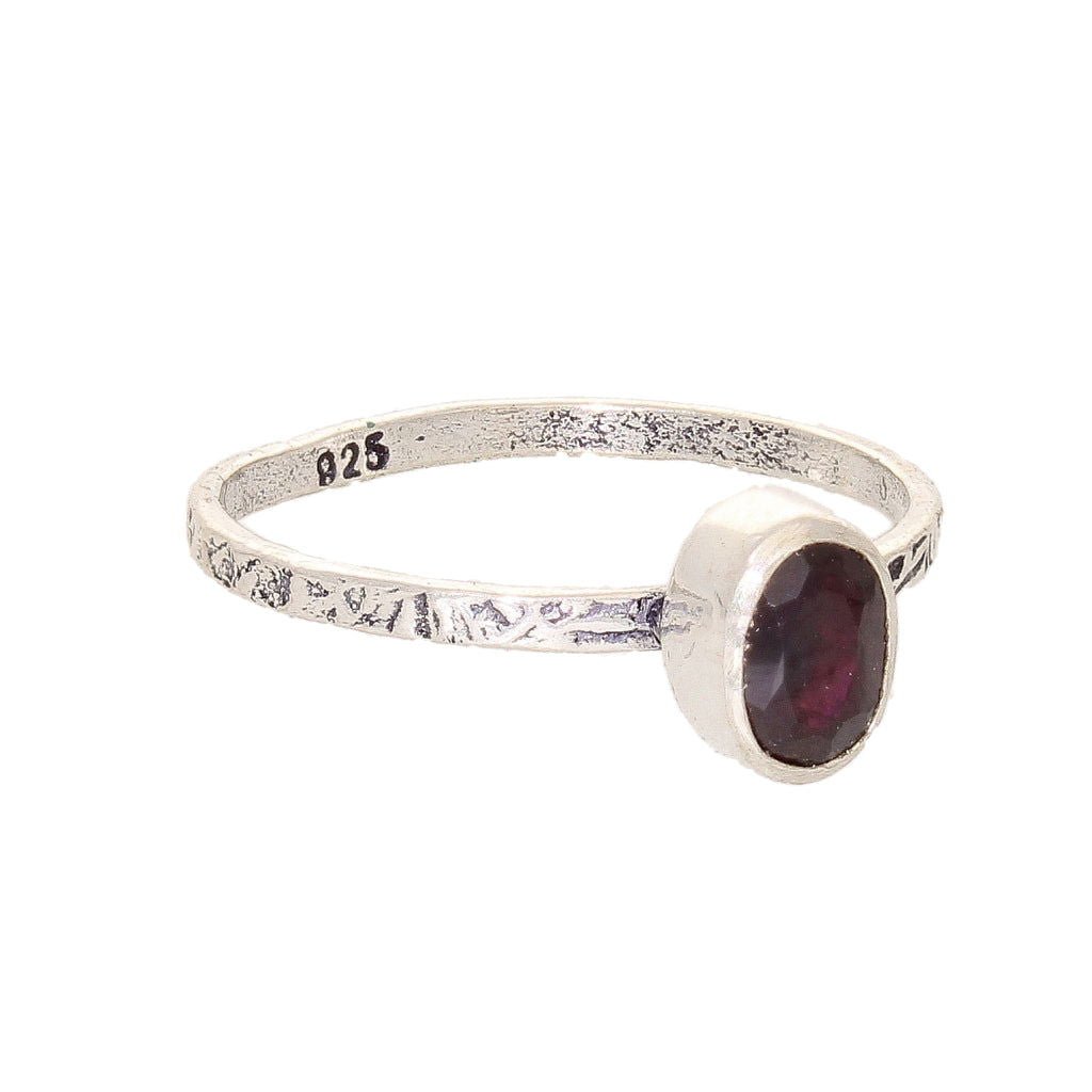 Buy your Stacks of Style: Red Garnet Oval Sterling Silver Stackable Ring online now or in store at Forever Gems in Franschhoek, South Africa