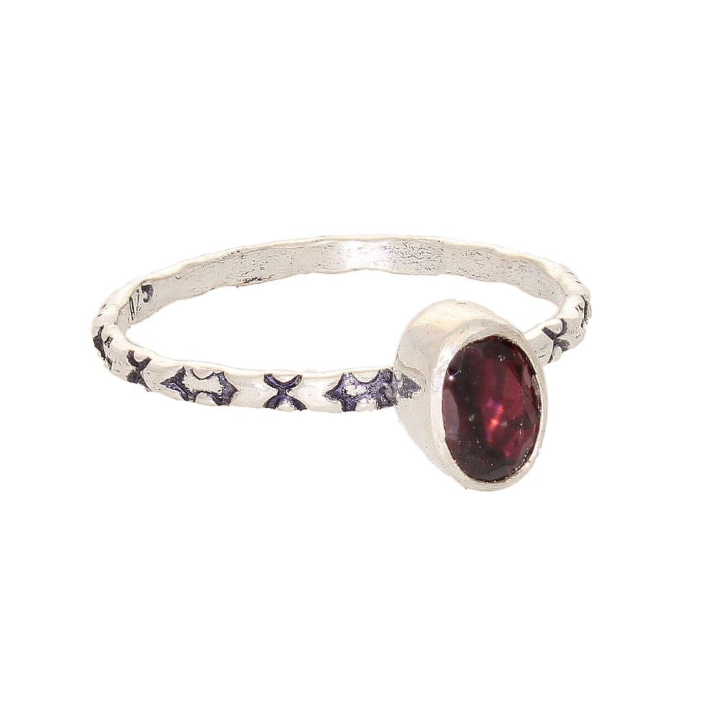 Buy your Stacks of Style: Red Garnet Oval Sterling Silver Stackable Ring online now or in store at Forever Gems in Franschhoek, South Africa