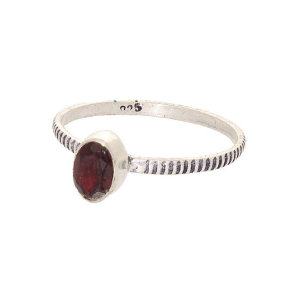 Buy your Stacks of Style: Red Garnet Oval Sterling Silver Stackable Ring online now or in store at Forever Gems in Franschhoek, South Africa