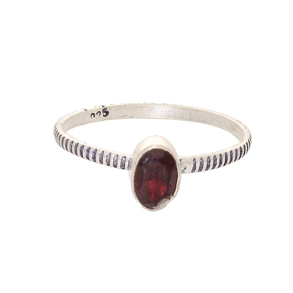 Buy your Stacks of Style: Red Garnet Oval Sterling Silver Stackable Ring online now or in store at Forever Gems in Franschhoek, South Africa