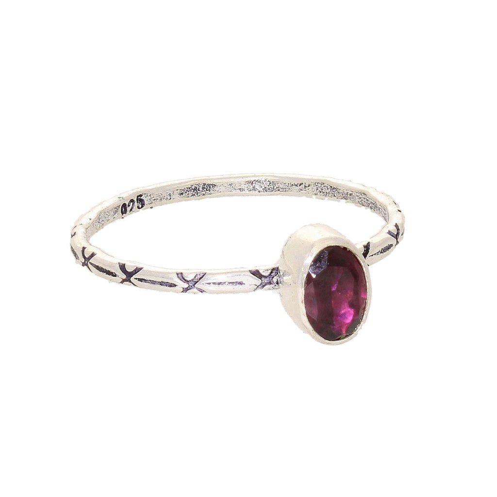 Buy your Stacks of Style: Red Garnet Oval Sterling Silver Stackable Ring online now or in store at Forever Gems in Franschhoek, South Africa