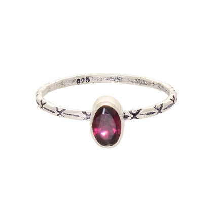 Buy your Stacks of Style: Red Garnet Oval Sterling Silver Stackable Ring online now or in store at Forever Gems in Franschhoek, South Africa