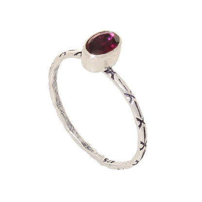 Buy your Stacks of Style: Red Garnet Oval Sterling Silver Stackable Ring online now or in store at Forever Gems in Franschhoek, South Africa