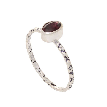 Buy your Stacks of Style: Red Garnet Oval Sterling Silver Stackable Ring online now or in store at Forever Gems in Franschhoek, South Africa