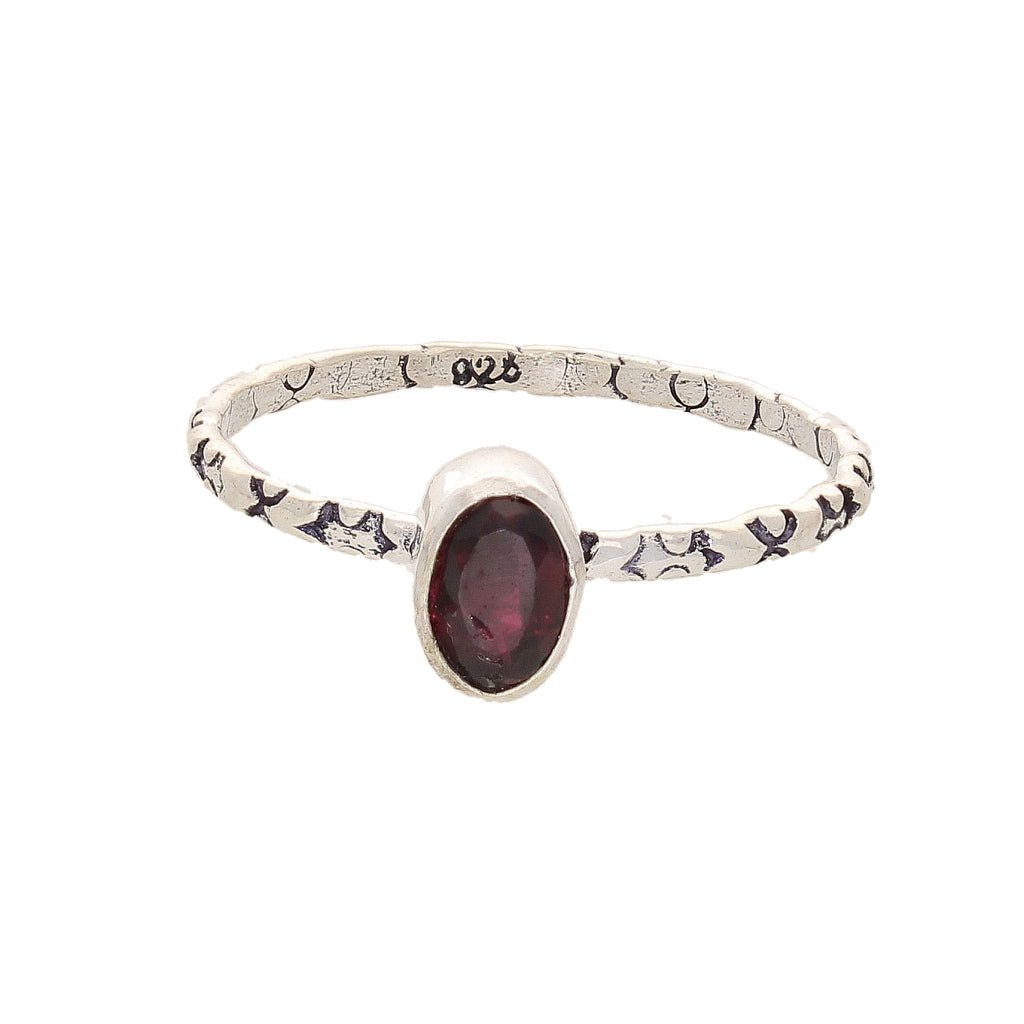 Buy your Stacks of Style: Red Garnet Oval Sterling Silver Stackable Ring online now or in store at Forever Gems in Franschhoek, South Africa