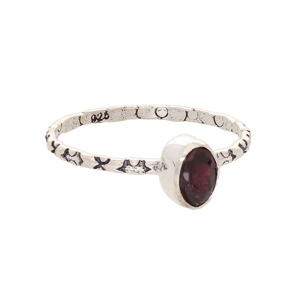 Buy your Stacks of Style: Red Garnet Oval Sterling Silver Stackable Ring online now or in store at Forever Gems in Franschhoek, South Africa