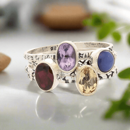 Buy your Stacks of Style: Star Sapphire Round Sterling Silver Stackable Ring online now or in store at Forever Gems in Franschhoek, South Africa