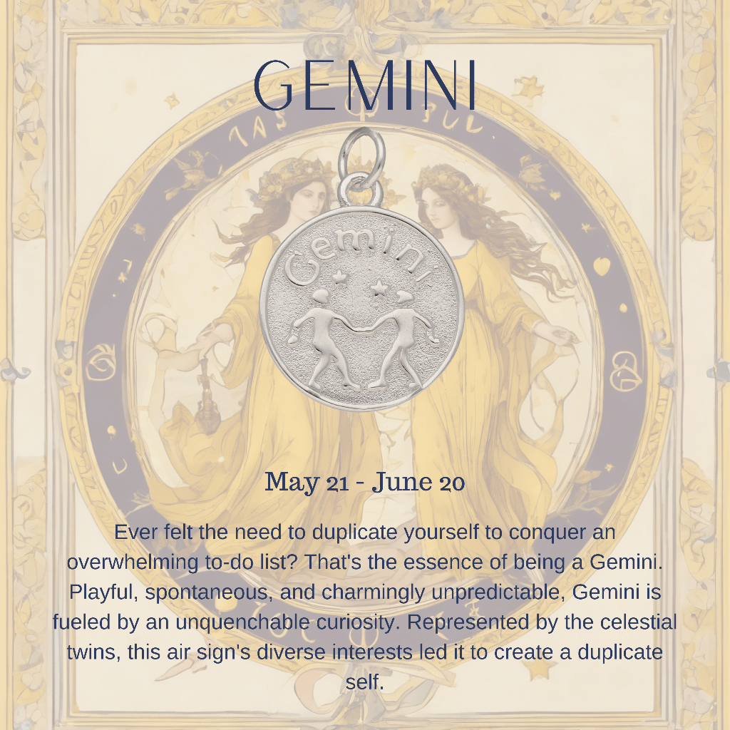 Buy your Sterling Silver Gemini Zodiac Necklace online now or in store at Forever Gems in Franschhoek, South Africa