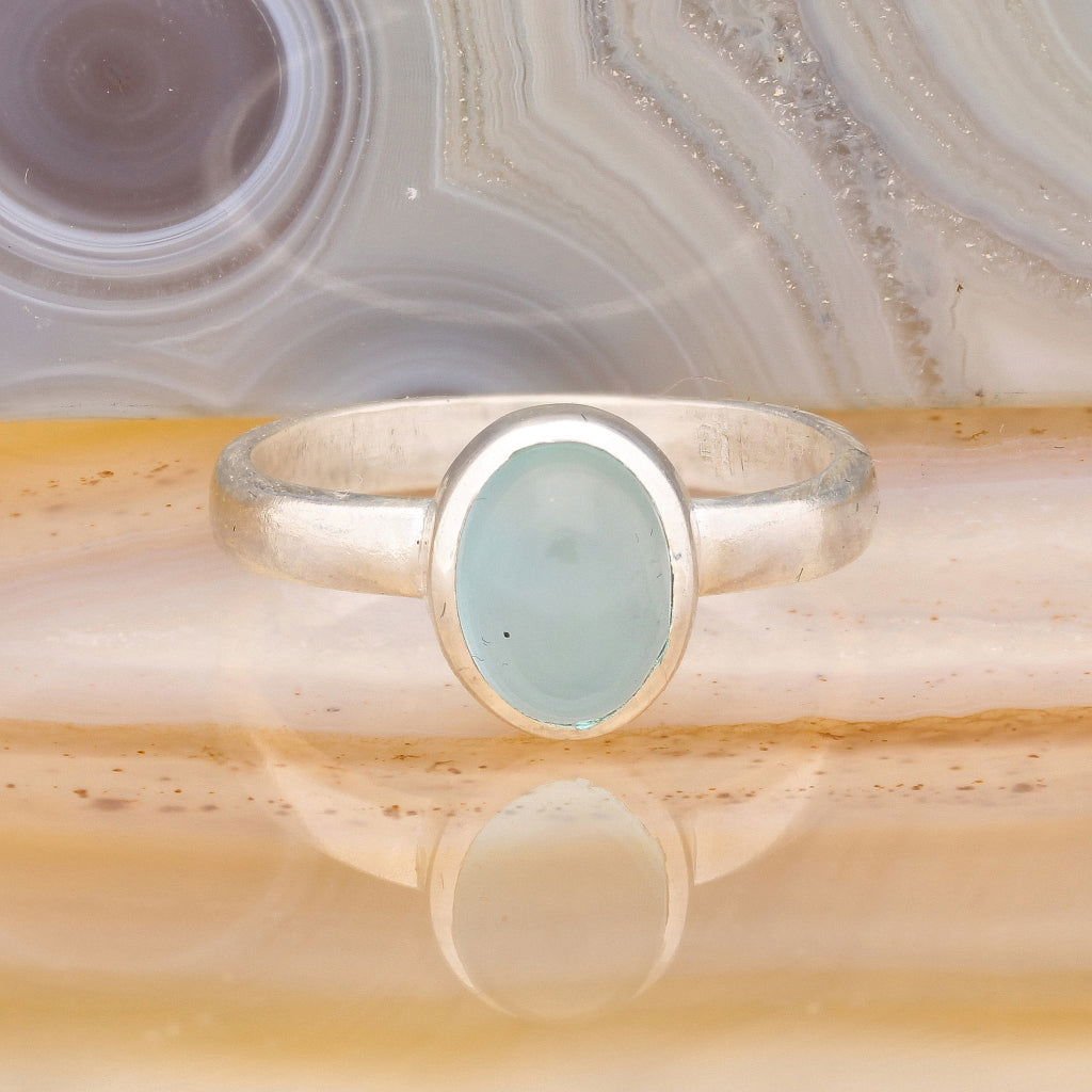 Buy your Tranquil Blue Chalcedony Gemstone Ring online now or in store at Forever Gems in Franschhoek, South Africa