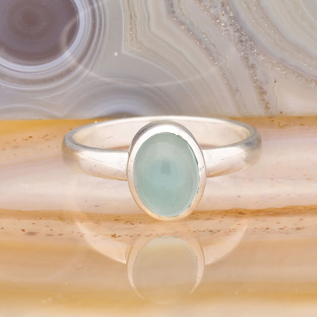 Buy your Tranquil Blue Chalcedony Gemstone Ring online now or in store at Forever Gems in Franschhoek, South Africa