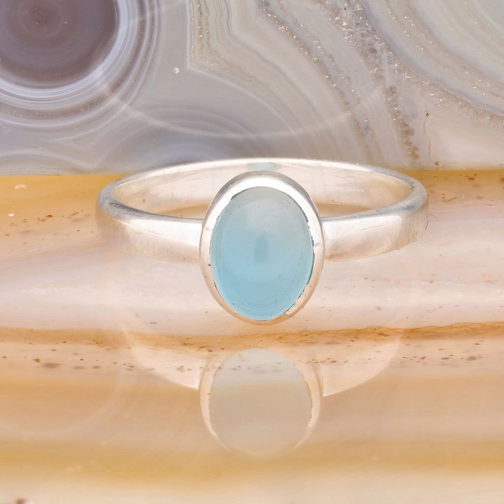 Buy your Tranquil Blue Chalcedony Gemstone Ring online now or in store at Forever Gems in Franschhoek, South Africa