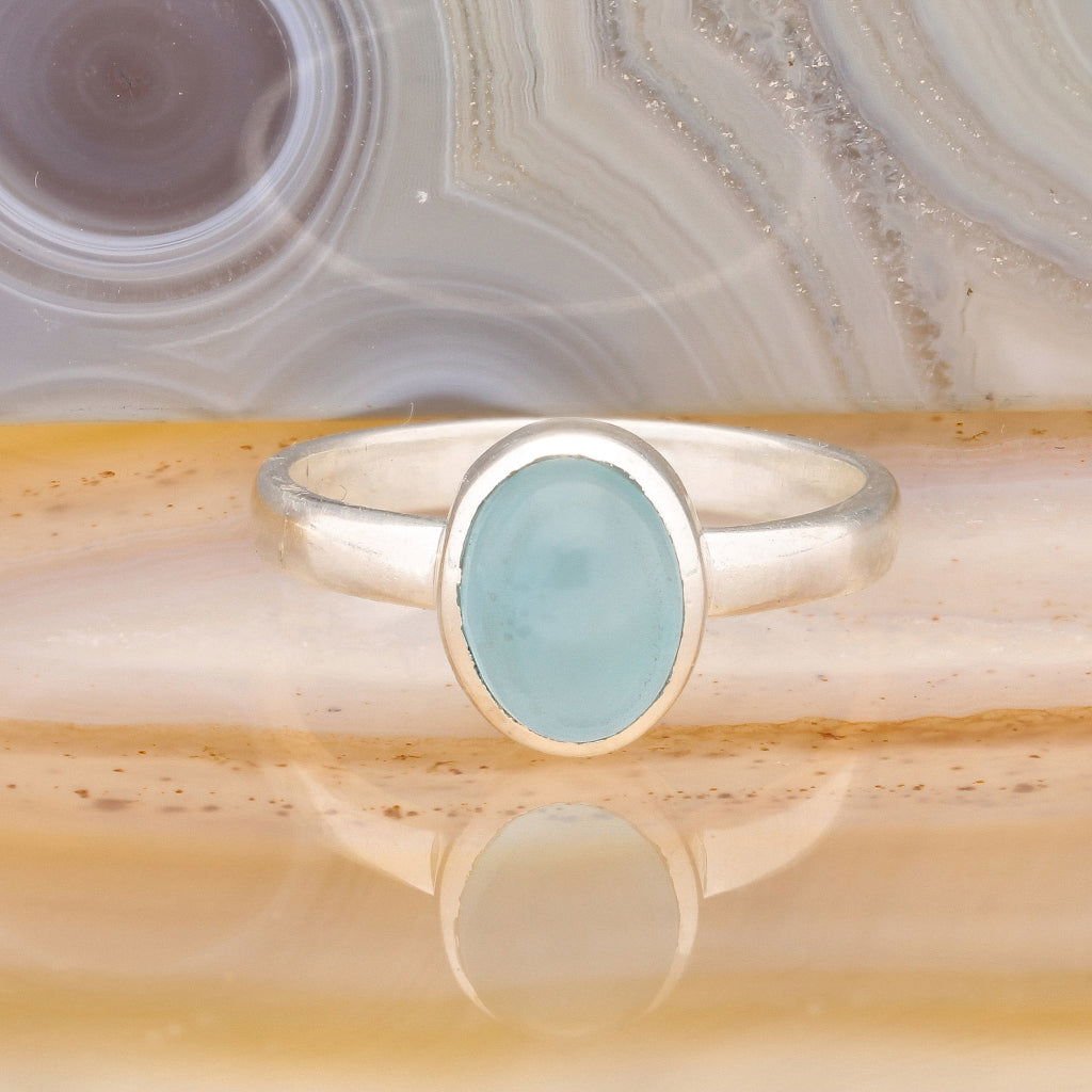 Buy your Tranquil Blue Chalcedony Gemstone Ring online now or in store at Forever Gems in Franschhoek, South Africa