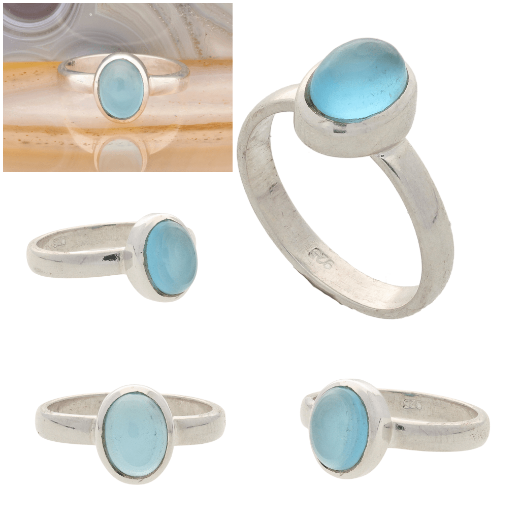 Buy your Tranquil Blue Chalcedony Gemstone Ring online now or in store at Forever Gems in Franschhoek, South Africa