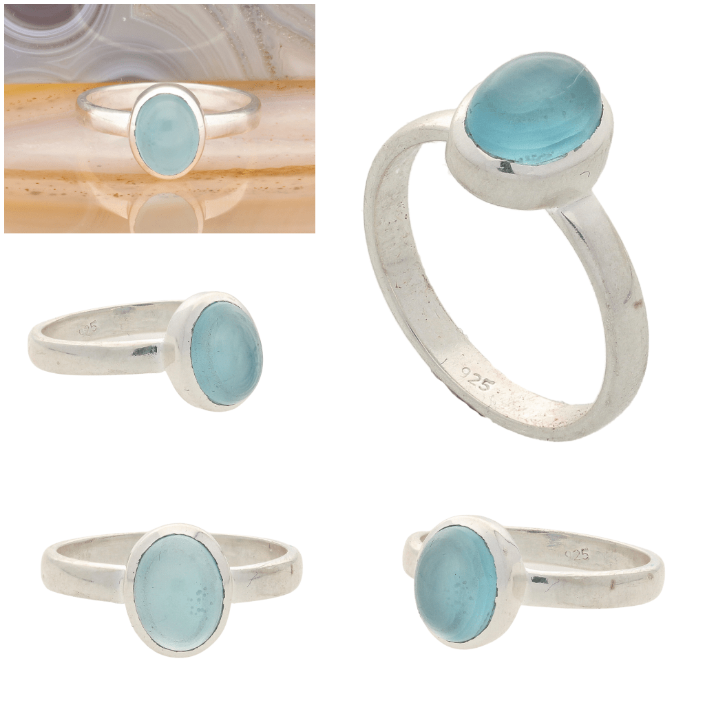 Buy your Tranquil Blue Chalcedony Gemstone Ring online now or in store at Forever Gems in Franschhoek, South Africa