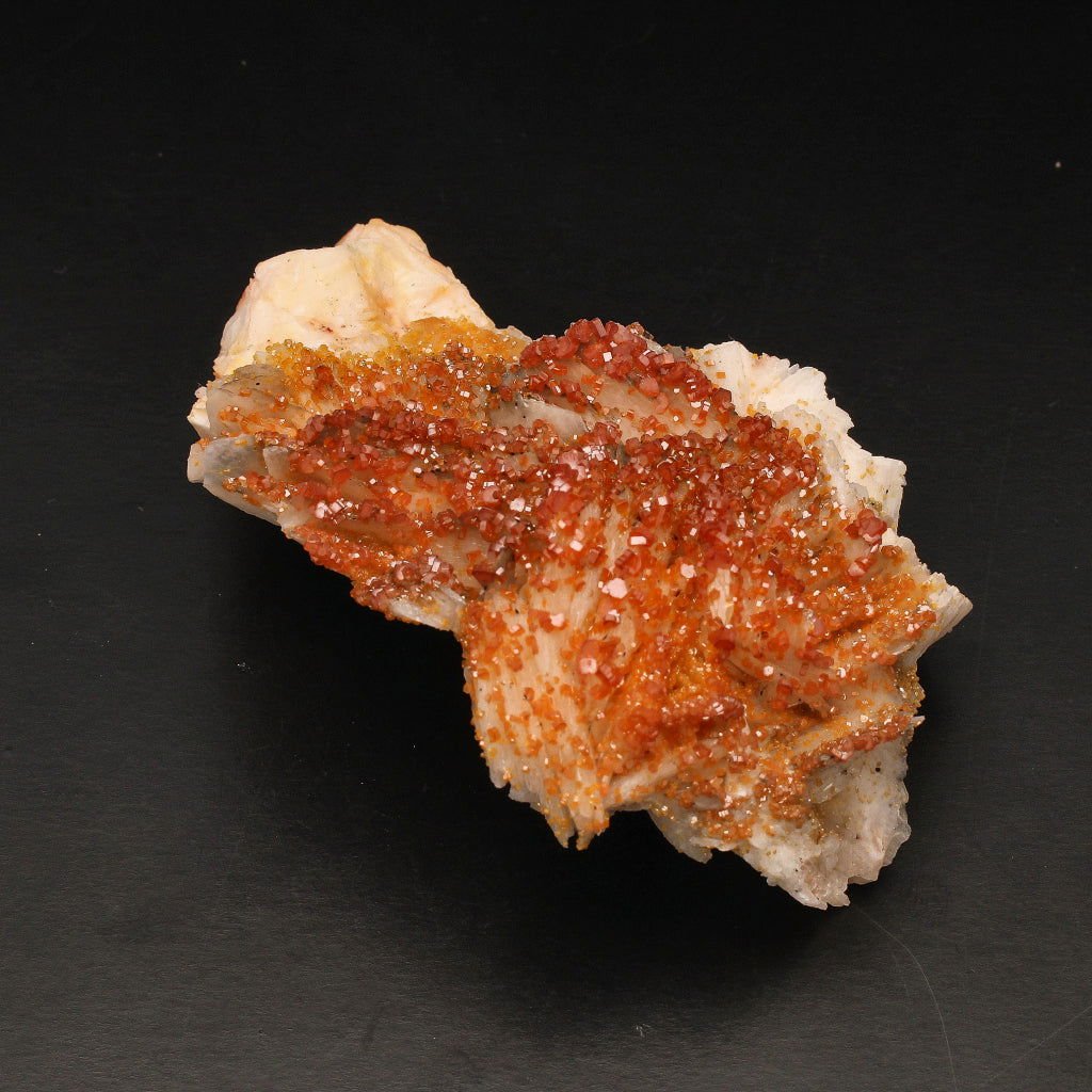 Buy your Vibrant Vanadinite Crystals on Barite online now or in store at Forever Gems in Franschhoek, South Africa