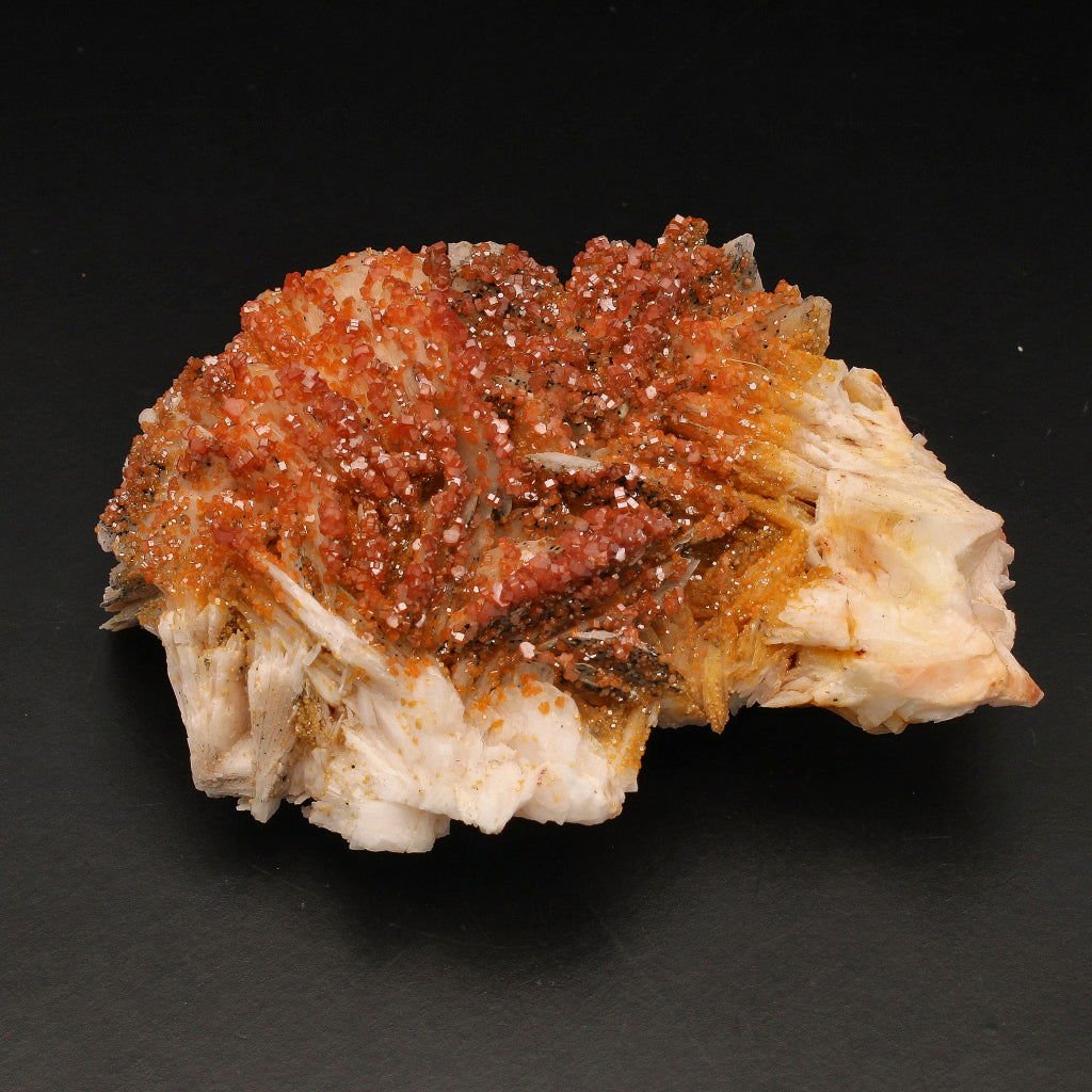 Buy your Vibrant Vanadinite Crystals on Barite online now or in store at Forever Gems in Franschhoek, South Africa