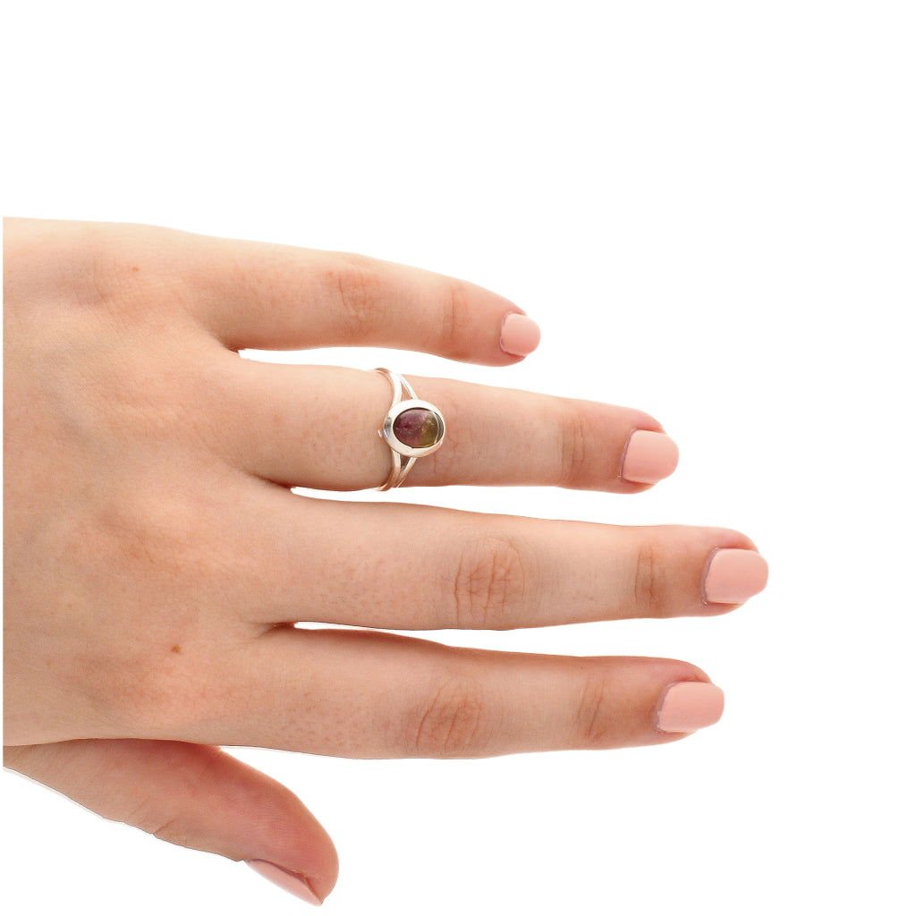 Buy your Watermelon Tourmaline Sterling Silver Ring online now or in store at Forever Gems in Franschhoek, South Africa